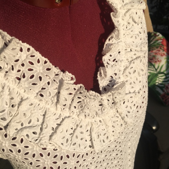BNWT Kate Spade White Eyelet Top - sz 2A - Picture 6 of 15
